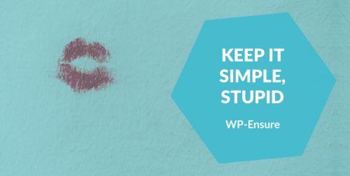 An article image with a kiss mark and the text 'Keep It Simple, Stupid'.