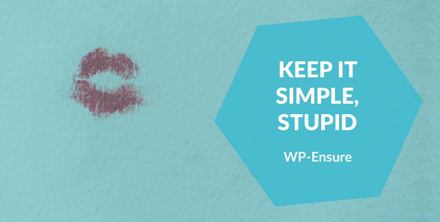 An article image with a kiss mark and the text 'Keep It Simple, Stupid'.